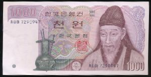 Korea, 1000 вон, 1983