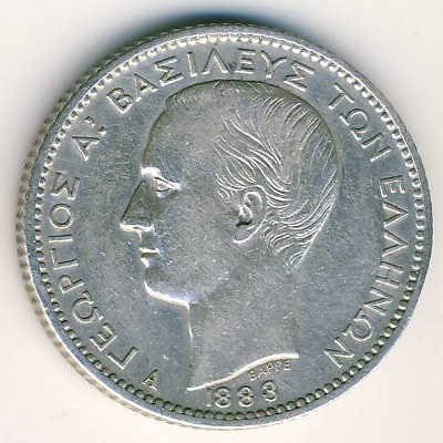 Греция, 1 драхма (1883 г.)
