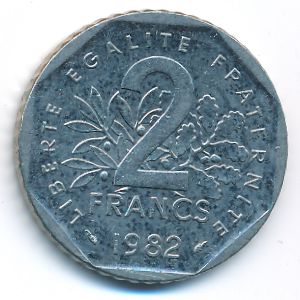 France, 2 francs, 1982