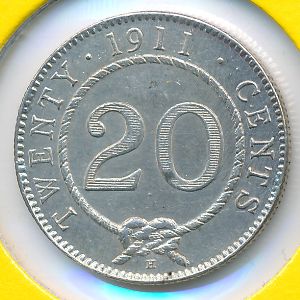 Саравак, 20 центов (1911 г.)