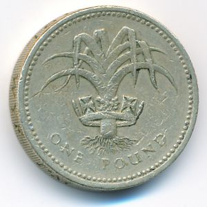 Великобритания, 1 фунт (1990 г.)