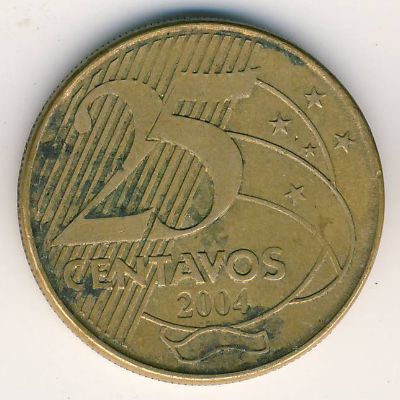 Бразилия, 25 сентаво (2004 г.)