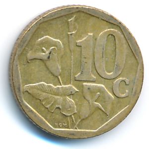 ЮАР, 10 центов (2009 г.)