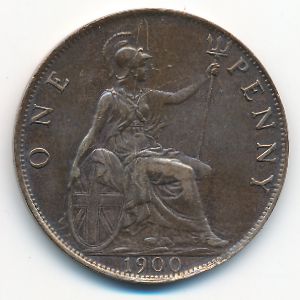 Великобритания, 1 пенни (1900 г.)