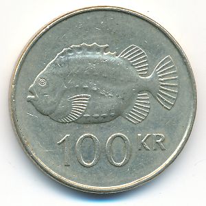 Iceland, 100 kronur, 1995