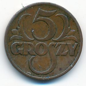 Польша, 5 грошей (1937 г.)