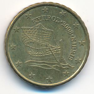 Кипр, 10 евроцентов (2008 г.)