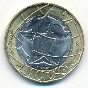 Italy, 1000 lire, 1998