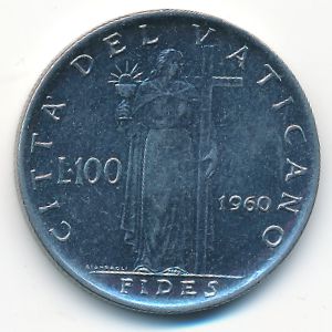 Ватикан, 100 лир (1960 г.)
