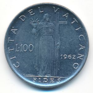 Ватикан, 100 лир (1962 г.)