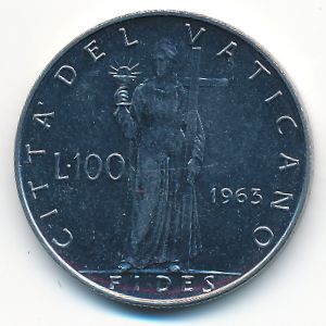 Ватикан, 100 лир (1963 г.)