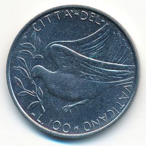 Vatican City, 100 lire, 1973