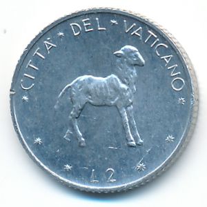 Ватикан, 2 лиры (1973 г.)