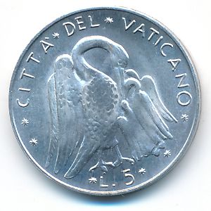 Vatican City, 5 lire, 1971