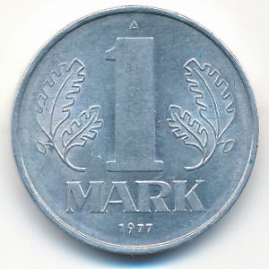 German Democratic Republic, 1 mark, 1977