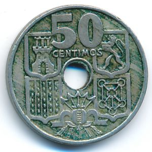 Испания, 50 сентимо (1949 г.)