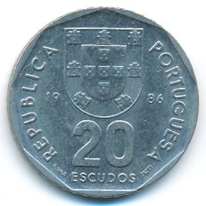 Португалия, 20 эскудо (1986 г.)