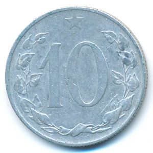 Чехословакия, 10 гелеров (1954 г.)