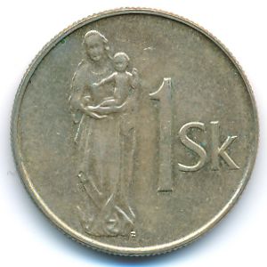 Slovakia, 1 koruna, 1994