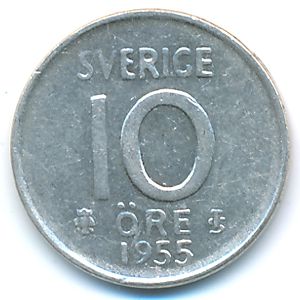 Швеция, 10 эре (1955 г.)