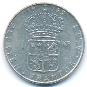 Швеция, 1 крона (1963 г.)