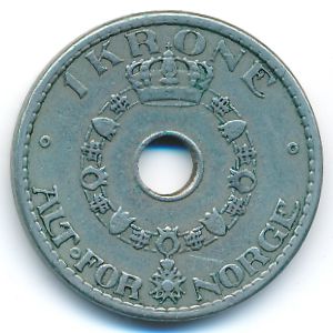 Норвегия, 1 крона (1937 г.)