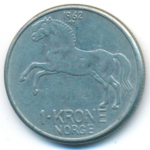 Норвегия, 1 крона (1962 г.)