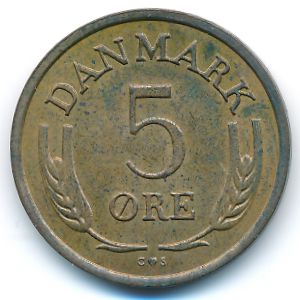 Denmark, 5 ore, 1969
