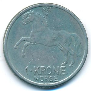 Норвегия, 1 крона (1957 г.)