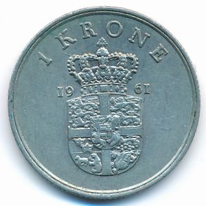 Дания, 1 крона (1961 г.)