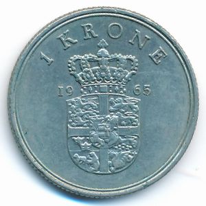 Дания, 1 крона (1965 г.)
