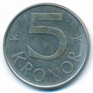 Швеция, 5 крон (1984 г.)