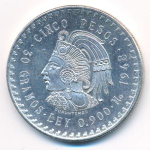 Мексика, 5 песо (1948 г.)