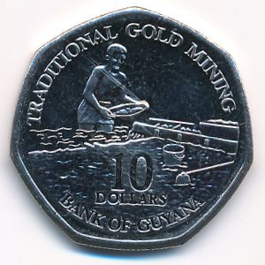 Гайана, 10 долларов (2018 г.)