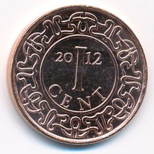 Suriname, 1 cent, 2012