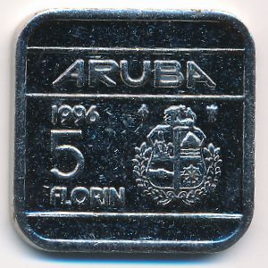 Aruba, 5 florin, 1996