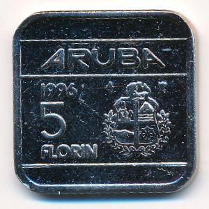 Aruba, 5 florin, 1996