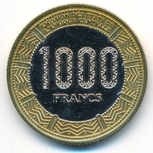 Equatorial Guinea, 1000 франков, 2020