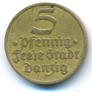 Danzig, 5 pfennig, 1932