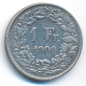 Швейцария, 1 франк (1909 г.)
