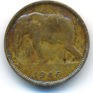 Belgian Congo, 1 franc, 1946