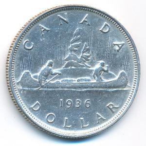 Canada, 1 dollar, 1936