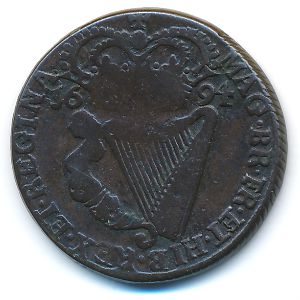Ireland, 1/2 пенни, 1694