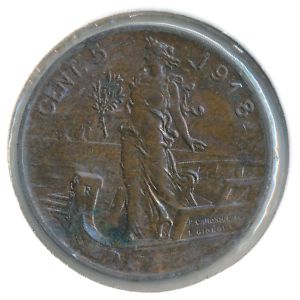 Italy, 5 centesimi, 1918