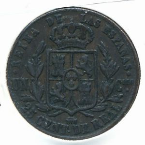Spain, 25 centimos, 1861