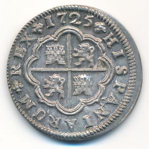 Spain, 2 reales, 1725