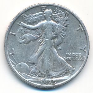 USA, 1/2 dollar, 1935
