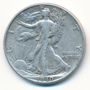 USA, 1/2 dollar, 1940