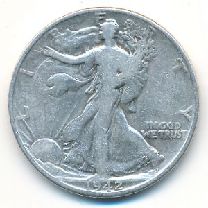 USA, 1/2 dollar, 1942