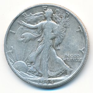 USA, 1/2 dollar, 1944